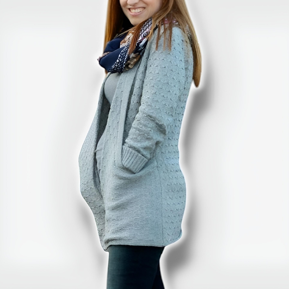 Brixon Ivy Cashmere Blend Cable Knit Cardigan M